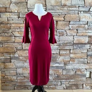 Woosunze Flounce Sleeve Dress